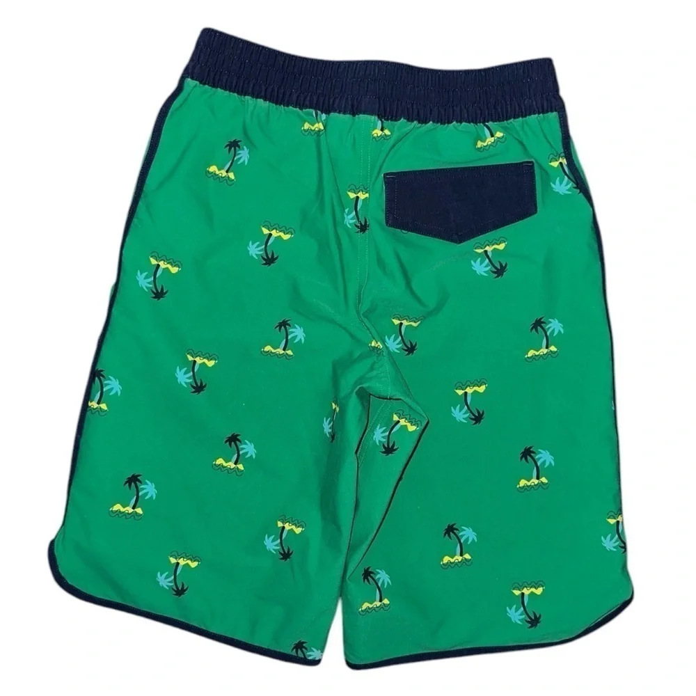 *SET OF 2* Hanna Andersson Boys' Colorful Swim Trunks Sailboat Island Sz 12